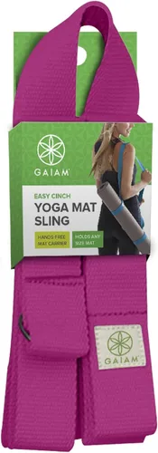 Miniatura 10 de Gaiam Easy-Cinch para colchoneta de yoga - Correa resistente para transportar la colchoneta de yoga con anillos en D de metal para un ajuste seguro