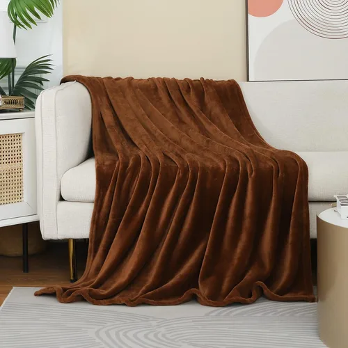 Miniatura 30 de Manta blanca de Navidad súper suave y acogedora para sofá o cama. Manta de microfibra de felpa ligera, 50x60 pulgadas Blanco
