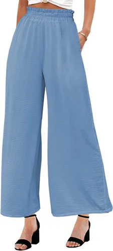 Miniatura 3 de MAYFASEY Women's High Waist Wide Leg Long Palazzo Pants Casual Lounge Pants Flowy Trousers with Pockets