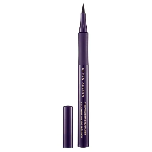 Kevyn Aucoin El delineador líquido de precisión, negro: fácil de usar con un delineador de ojos con punta de fieltro deslizante. Aplicador ultrafino