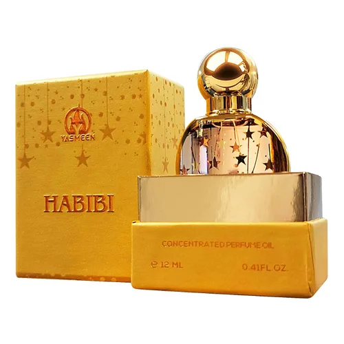 Habibi | Perfume de aceite concentrado 0.4 fl oz (0.37 onzas) | Unisex para hombres y mujeres | Vainilla, en polvo, floral, dulce y almizclado |