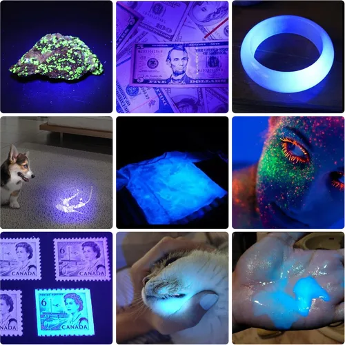 Miniatura 8 de DARKBEAM Linterna UV 365nm y 395nm Luz Negra Recargable USB, Lámpara de Wood Luz Negra Ultravioleta LED Portátil - Detector para Orina de Mascotas