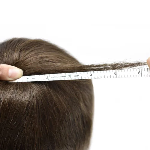 Miniatura 102 de Toupee para hombres nudos blanqueados hombres toupee hairpieces europeo virgen sistema de reemplazo de cabello humano suave encaje francés hombres