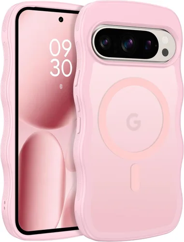 Miniatura 26 de BENTOBEN Magnetic for Google Pixel 10 Case Cute, Curly Wavy Pixel10 Case [Compatible with MagSafe], Anti-Slip Shockproof Matte Slim Women Girls Boys