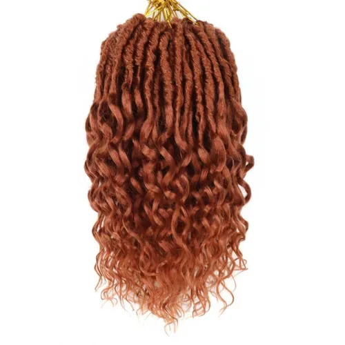 Miniatura 59 de Cabello de ganchillo para mujeres negras Goddess Locs de 14 pulgadas 8 paquetes 613 Locs falsos suaves preenganchados trenzas de ganchillo cabello