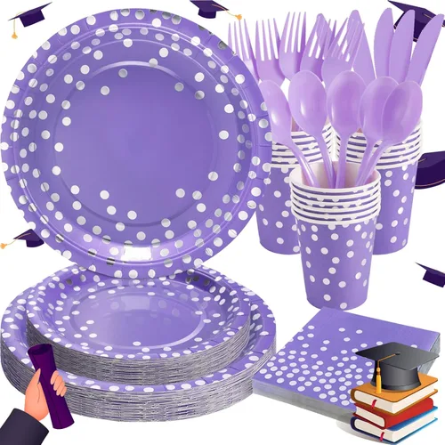 Miniatura 21 de 168 piezas de suministros de fiesta azul marino para decoraciones de fiesta azul marino incluye platos de papel y servilletas, vasos, cubiertos