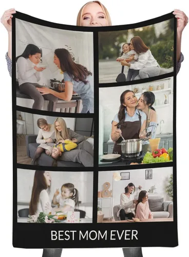 Miniatura 19 de Regalos de cumpleaños personalizados, manta personalizada con mis propias fotos para mujeres, hombres, mamá, papá