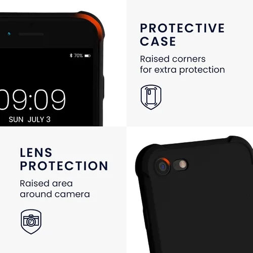 Miniatura 6 de kwmobile Funda compatible con Apple iPhone SE (2022) / iPhone SE (2020) / iPhone 8 / iPhone 7 - Funda de TPU suave con protección para cámara