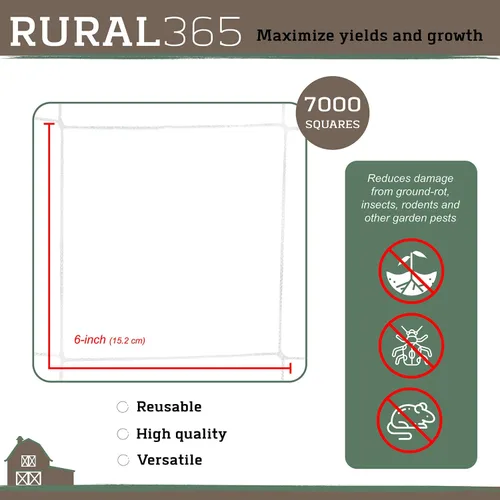 Miniatura 4 de Rural365 Red de enrejado de malla para plantas, rollo de 5 x 350 pies, soporte de cultivo de frijoles, guisantes, plantas trepadoras, red de jardín