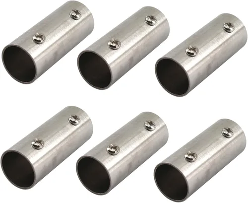 Miniatura 9 de Conector de varilla de tubo recto de acero inoxidable de 1.260 in para bastidores para colgar barandilla de valla (2 piezas)