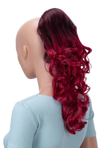 Miniatura 14 de CAISHA Extensión de clip de cola de caballo de 16 "voluminoso ondulado marrón ceniza H214