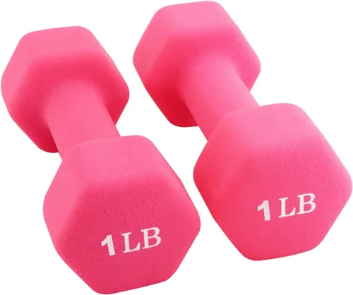Miniatura 12 de Portzon Mancuernas con Pesos 10 Opciones de Colores Compatibles con Juego de 2 Mancuernas de Neopreno, 1-15 Libras, Antideslizantes, No se Ruedan