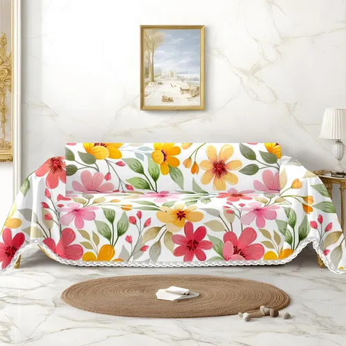 Miniatura 14 de Funda de sofá con estampado floral, fundas de sofá para sillón, funda resistente a las manchas, protector universal de muebles
