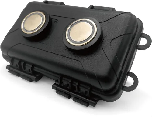 Llavero magnético, imanes fuertes, color negro | Hide-A-Key Box Under Car, Dual Extra-Strong Magnets, Large Capacity Multifunctional Design for Home