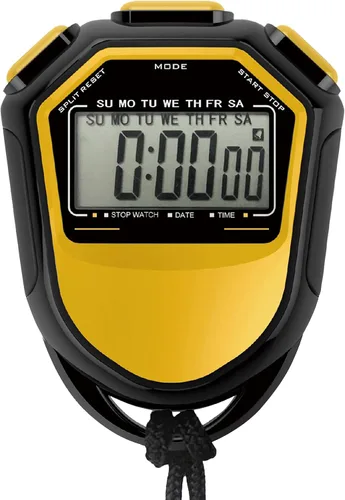 mewmewcat Cronómetro impermeable digital LCD temporizador cronógrafo deportivo con correa para natación, correr, entrenamiento de fútbol, cronómetro