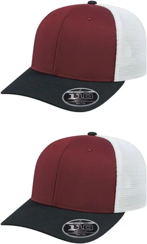 Miniatura 38 de Cap America i8502 Flexfit 110 Premium - Gorra de camionero de perfil medio con 6 paneles de malla trasera con protección UV y cierre ajustable Azul