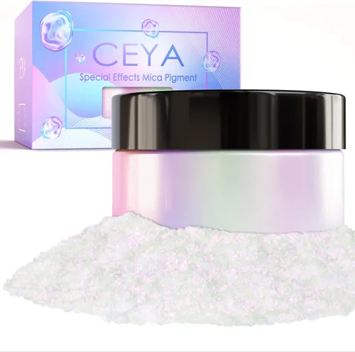Miniatura 27 de Ceya Polvo de mica camaleón, 1.8 onzas/1.76 oz de polvo cromado Midnight Dream Chrome, pigmento de cambio de color con efecto nacarado de grado