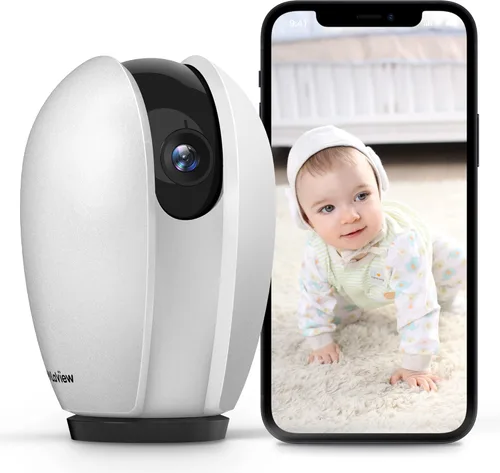 Miniatura 11 de LaView Cámaras de seguridad para el hogar + 2 tarjetas SD de 32 GB, cámara de seguridad PT para el hogar con detección de movimiento, audio Negro
