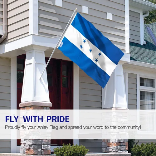 Miniatura 2 de Anley Fly Breeze - Bandera de Honduras de 3 x 5 pies, color vivo y a prueba de decoloración, cabecera de lona y doble costura, banderas nacionales