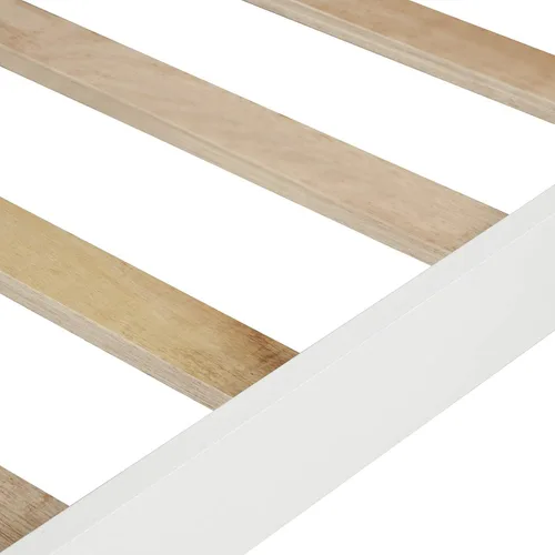 Miniatura 5 de Cama individual de madera para niñas, con marco, cabecera y piecera para niñas y niños pequeños