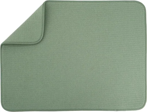 Miniatura 29 de S&T INC. Tapete de microfibra para secado de platos, reversible y absorbente para cocina, de 16 x 18 pulgadas, color negro