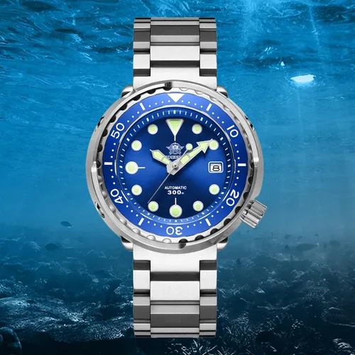 Miniatura 7 de ADDIESDIVE Relojes de buceo para hombre, 1.870 in, reloj de pulsera automático Nh35, impermeable, 300 M, esfera luminiscente cromada, My-H5
