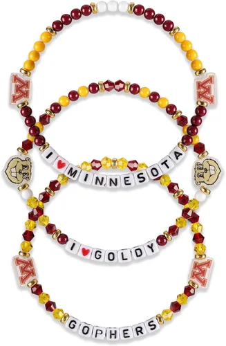 Miniatura 61 de FOCO NCAA unisex-adulto Paquete de 3 Pulseras de la Amistad con Cuentas con Logotipo de Equipo Universitario de la NCAA Oficialmente Licenciadas
