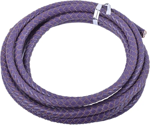 Miniatura 27 de KONMAY 2 yardas 8.0mm Cordón redondo de cuero trenzado auténtico marrón antiguo para corbata de bolo