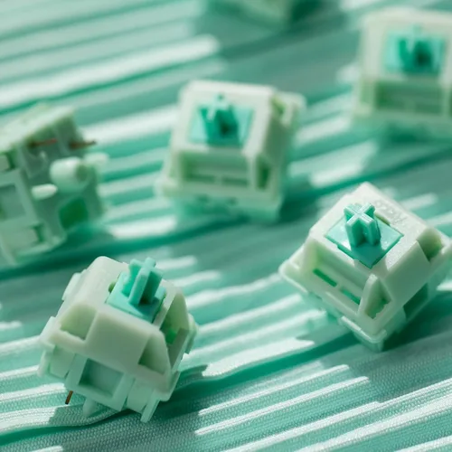 Miniatura 8 de Interruptor de teclado Akko Botany para teclado mecánico de juegos, interruptores lineales prelubricados de 38gf de 5 pines (45 piezas)