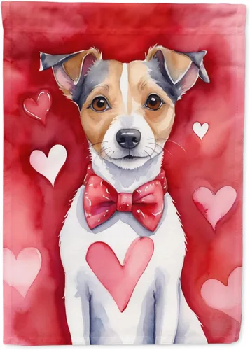 Miniatura 203 de Caroline's Treasures DAC5292CHF - Bandera de Border Collie My Valentine House para porche, grande, con manga para porche, para colgar en la pared