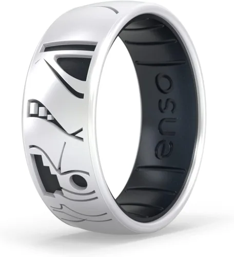 Miniatura 18 de Enso Rings Anillo de boda de silicona – Diseños grabados de Star Wars – Ajuste cómodo – Hecho en Estados Unidos – Ideal para uso activo