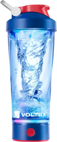 Miniatura 18 de VOLTRX Botella mezcladora eléctrica de proteínas de alta calidad, hecha con Tritan, sin BPA, vaso mezclador portátil Vortex de 24 onzas/vasos Verde