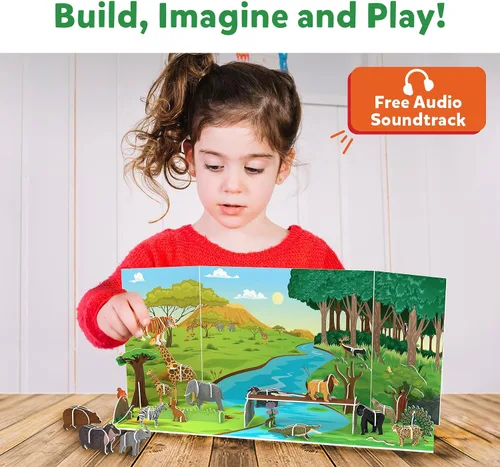 Miniatura 4 de Skillmatics Juguete de construcción STEM: My World Amazing Animals Regalos para niños de 3 a 7 años Divertido juego educativo y de aprendizaje