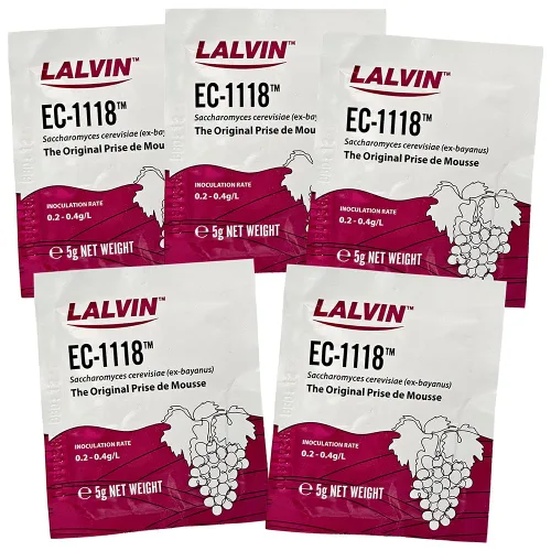 Miniatura 9 de 5 sobres de levadura de champán Lalvin EC-1118 de 0.18 oz
