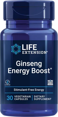 Life Extension Ginseng Energy Boost - Suplemento fermentado de extracto de raíz de ginseng asiático - para potencia, liberación del estrés y salud