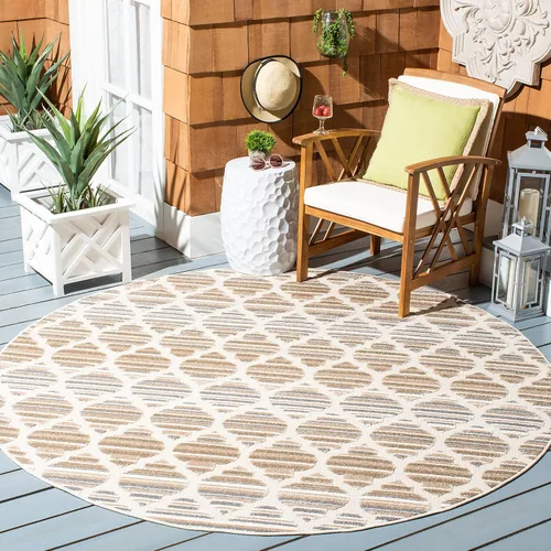 Miniatura 10 de SAFAVIEH Alfombra lavable para exteriores, colección Cabaña, 2'2" x 5', azul y gris, no desprende pelusa y fácil de limpiar, entrada puerta