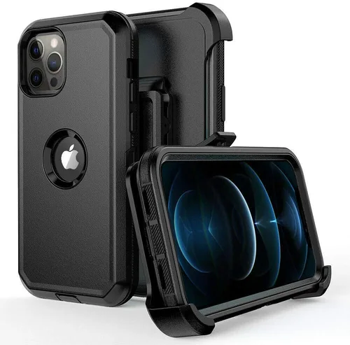 Miniatura 14 de Defender - Funda protectora compatible con iPhone 12 Pro Max, funda híbrida a prueba de golpes, diseño de doble capa, cubierta dura diseñada