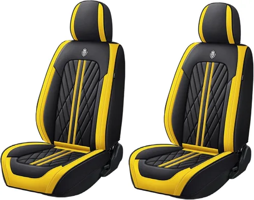 Miniatura 16 de Juego de fundas de asiento de automóvil de cuero nappa impermeables y transpirables de ajuste universal, cojín protector para vehículo automotriz