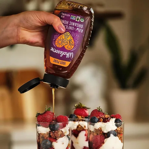 Miniatura 3 de Wholesome Sweeteners Botella de Miel Cruda Orgánica No Filtrada de 24 Onzas, 100% Pura, Certificada de Comercio Justo, Certificada por el Proyecto