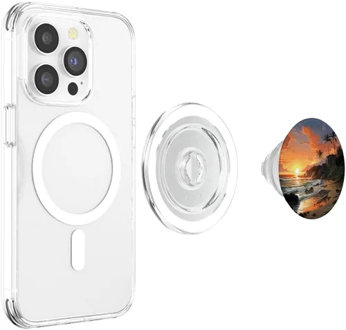 Miniatura 4 de Beach Ocean Sundown Graphic PopSockets MagSafe PopGrip for iPhone