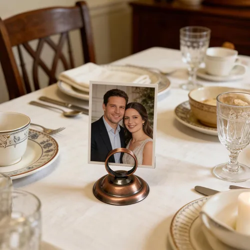 Miniatura 5 de Soporte para números de mesa, soportes para fotos, soporte para tarjetas de lugar, clip de anillo, soporte de menú para tarjetas de menú para boda