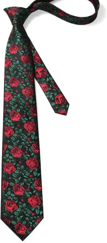 Miniatura 204 de Corbatas florales tejidas clásicas para hombre, corbata cuadrada de bolsillo, corbatas formales para hombres, boda con pañuelo