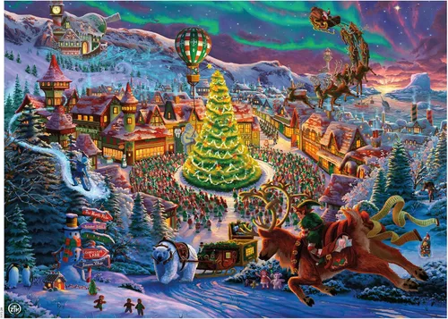 Miniatura 2 de Ceaco - Zac Kinkade - Navidad clásica - Polo Norte de Santa - Rompecabezas de 1000 piezas