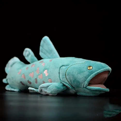 Miniatura 5 de Juguete de peluche de pez celacanto de simulación – Juguetes de peluche realistas azules de 16 pulgadas, súper suaves y realistas, muñecas de pez