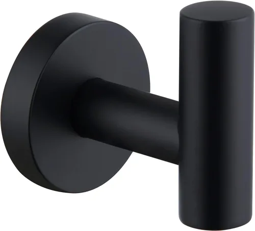 Miniatura 15 de Gancho de Toalla Angle Simple 2 Piezas, Oro y Negro, Soporte de Acero Inoxidable para Baño y Bata, Cuchillo Redondo para Toalla de Mano, Montado