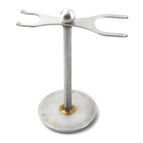 Miniatura 2 de Soporte de lujo para maquinilla de afeitar y cepillo, The Admiral de VIKINGS BLADE, aspecto vikingo antiguo con acero inoxidable envejecido y latón
