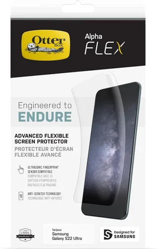 Miniatura 4 de OtterBox Protector de pantalla Alpha Flex para Galaxy S22 Ultra - Transparente (GEN 2)