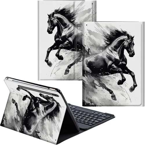 Miniatura 52 de Funda para Samsung Galaxy Tab S6 Lite 2022/2020 Teclado Inalámbrico Desmontable y Cubierta De Soporte De Cuero PU Funda Protectora Para Samsung