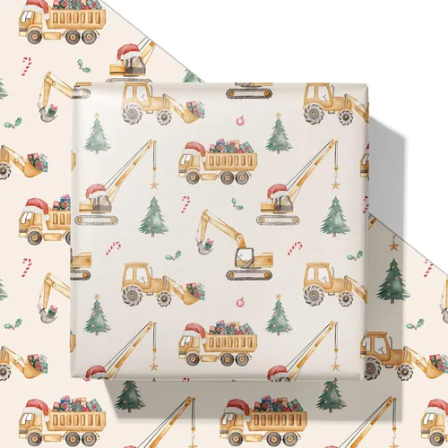 Miniatura 12 de SaringSwoon Papel de regalo de pato de Navidad, divertido envoltorio de regalo de Navidad con sombreros de Papá Noel, bastones de caramelo, patos