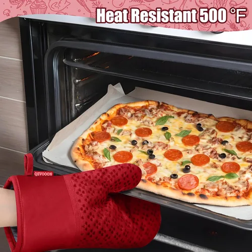Miniatura 6 de Juegos de paños de cocina y trapos con guantes de horno - Paños de té 100% algodón para cocina - Manoplas de horno resistentes al calor de 500°F